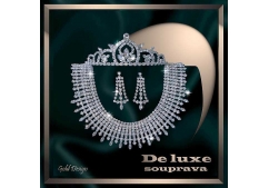 De luxe souprava - strass stříbřený